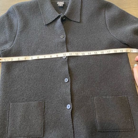 Eileen Fisher Wool Button Up Jacket Light Weight - Picture 7 of 8